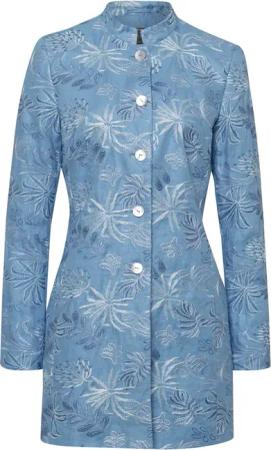 White Label Trachtenblazer Leinen-Gehrock mit Stickereien