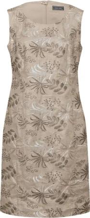 White Label Midikleid Besticktes Leinenkleid