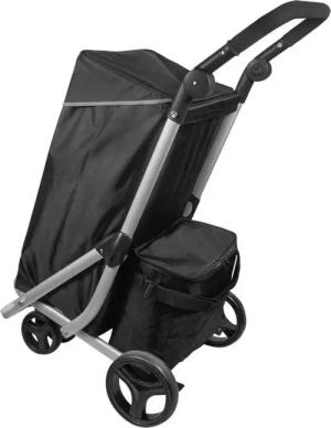 Cheffinger Einkaufstrolley 48L Einkaufswagen+12L Kühltasche Einkauf