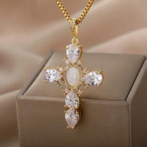 nhaos Kreuzkette Beautiful Cross – Vergoldete