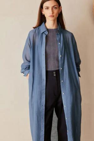 Next Blusenkleid Hemdkleid aus Lyocell-Gemisch, Petite
