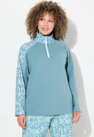 Ulla Popken Longsleeve Funktions-Shirt Slim Zipper
