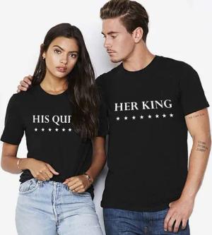 Couples Shop T-Shirt Partner Her King