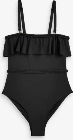 Next Badeanzug Bauchformender Bandeau-Badeanzug mit Flechtdetail