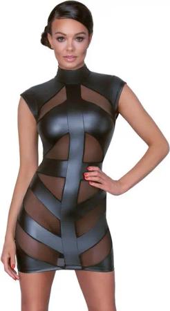 Cottelli Collection Minikleid Wetlook Kleid mit