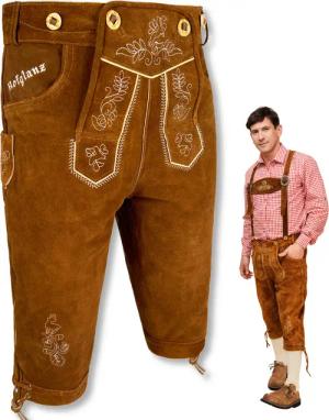 HOFGLANZ Trachtenlederhose Herren traditionelle Lederhose lang