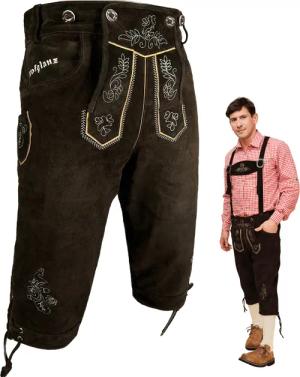 HOFGLANZ Trachtenlederhose Herren traditionelle Lederhose lang