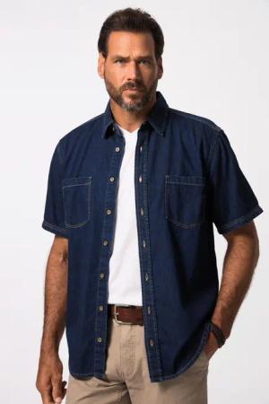 JP1880 Kurzarmhemd Denimhemd Denim Halbarm Modern