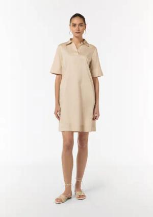 Comma Minikleid Kleid mit Tunika-Ausschnitt und