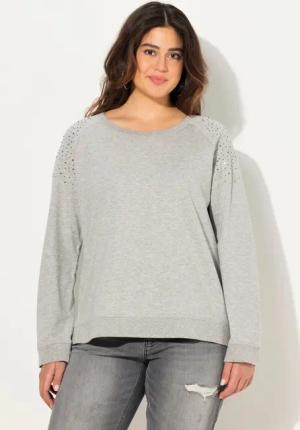 Ulla Popken Sweatshirt Sweatshirt Ziernieten Oversized