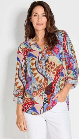 GOLDNER Schlupfbluse Druckbluse