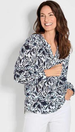GOLDNER Schlupfbluse Druckbluse