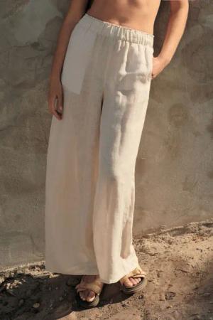 Next Leinenhose Premium-Hose mit weitem Bein