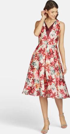 Kleo Abendkleid (1-tlg) mit handgezeichnetem Blumenprint