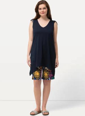 Ulla Popken Longtop Top Zipfelsaum V-Ausschnitt