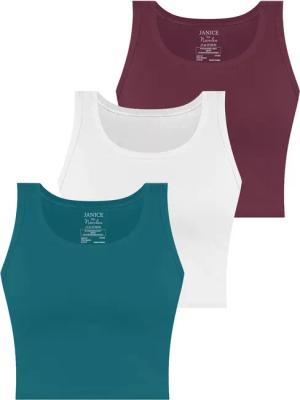 Janice Tanktop 3 x Damen crop