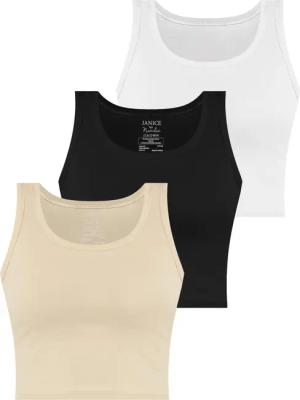 Janice Tanktop 3 x Damen crop