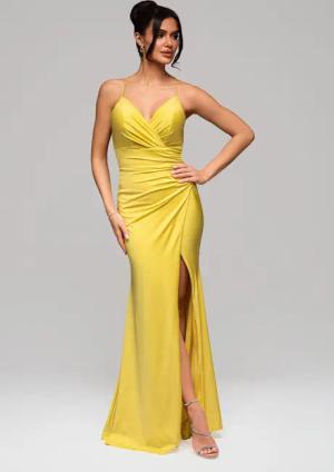 OMBRE Abendkleid Elegantes Abendkleid mit Beinschlitz