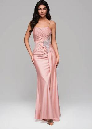 OMBRE Abendkleid Elegantes Abendkleid mit Strass-Applikation