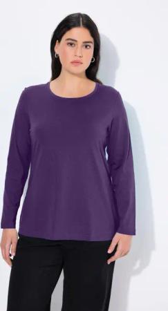 Ulla Popken T-Shirt Shirt Slim Rundhalsausschnitt