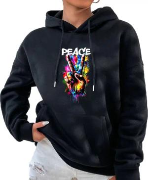 RMK Kapuzenpullover Damen Hoodie Pullover mit