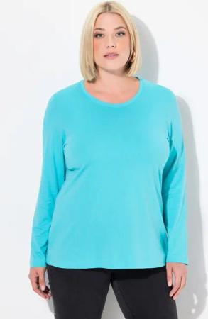 Ulla Popken T-Shirt Shirt Slim Rundhalsausschnitt