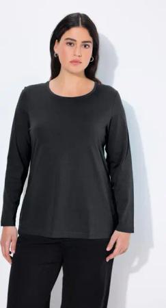 Ulla Popken T-Shirt Shirt Slim Rundhalsausschnitt