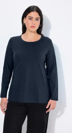 Ulla Popken T-Shirt Shirt Slim Rundhalsausschnitt