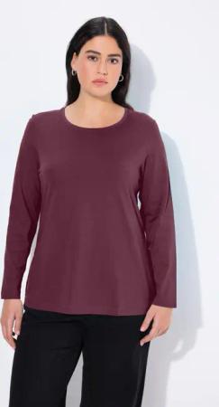 Ulla Popken T-Shirt Shirt Slim Rundhalsausschnitt