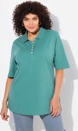 Ulla Popken T-Shirt Poloshirt Piqué Polokragen