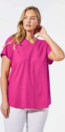 GOLDNER T-Shirt Shirt mit V-Ausschnitt (CURVY)