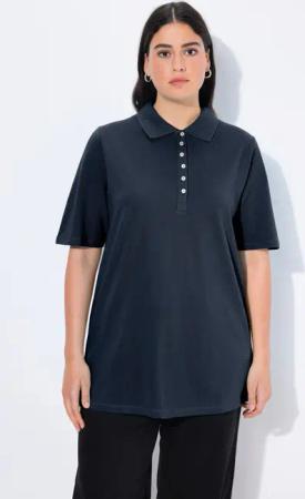 Ulla Popken T-Shirt Poloshirt Piqué Polokragen