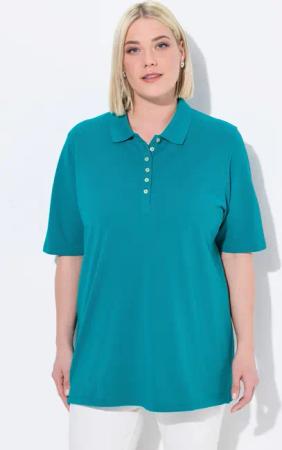 Ulla Popken T-Shirt Poloshirt Piqué Polokragen