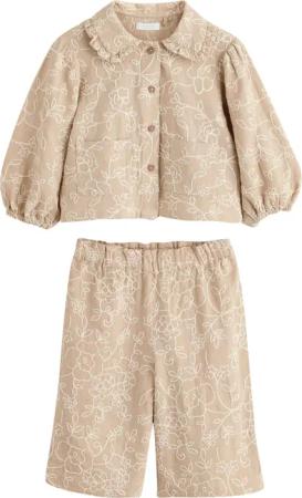 Next Shirt & Hose Bestickte Hemdjacke