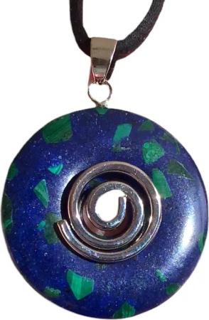 Steinfixx® Lange Kette echter Edelsteindonut 30