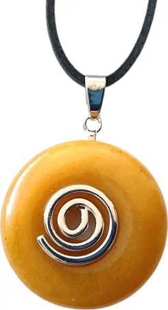 Steinfixx® Lange Kette echter Edelsteindonut 30