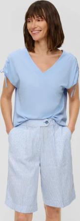 s.Oliver Kurzarmshirt Ärmelloses Shirt mit Bindedetails