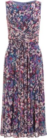 SWING Maxikleid Mesh-Kleid mit Twist-Details -