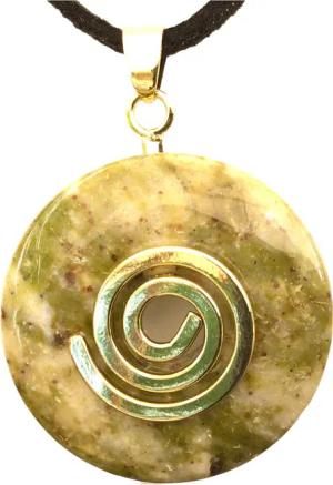 Steinfixx® Lange Kette echter Edelsteindonut 30