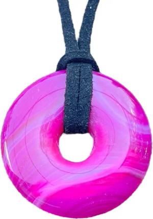 Steinfixx® Lange Kette echter Edelsteindonut 30