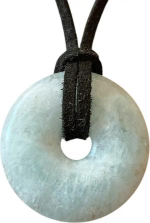 Steinfixx® Lange Kette echter Edelsteindonut 30