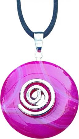 Steinfixx® Lange Kette echter Edelsteindonut 30