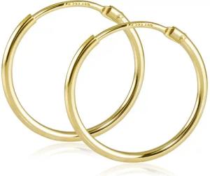 Materia Paar Creolen Gold Ohrringe Damen