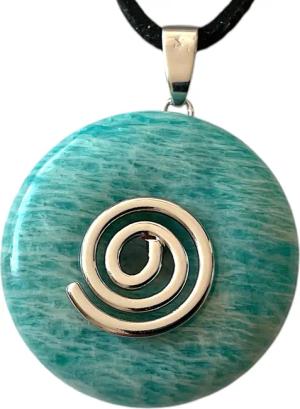 Steinfixx® Lange Kette echter Edelsteindonut 30