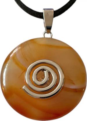 Steinfixx® Lange Kette echter Edelsteindonut 30