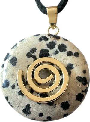 Steinfixx® Lange Kette echter Edelsteindonut 30