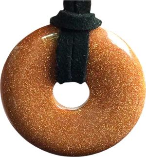 Steinfixx® Lange Kette echter Edelsteindonut 30