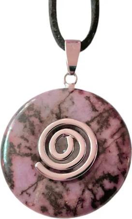 Steinfixx® Lange Kette echter Edelsteindonut 30