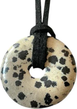 Steinfixx® Lange Kette echter Edelsteindonut 30