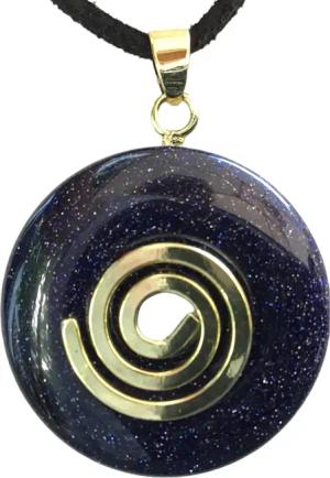 Steinfixx® Lange Kette echter Edelsteindonut 30